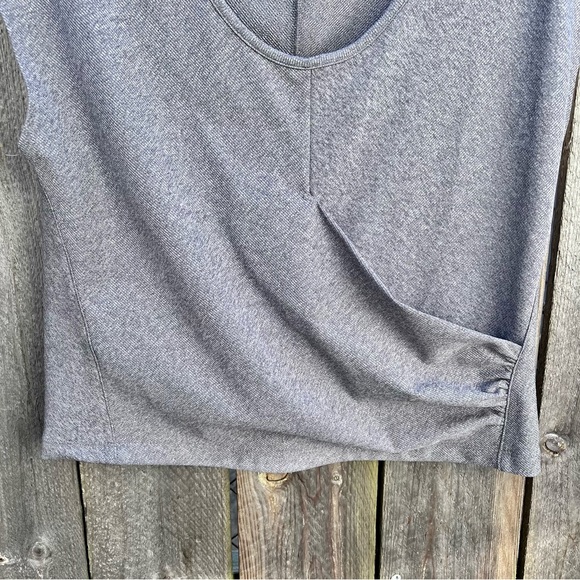 *Athleta | Bayview Ribbed Cropped Faux Wrap Top Workout Tank in Heather Grey L - Picture 5 of 9